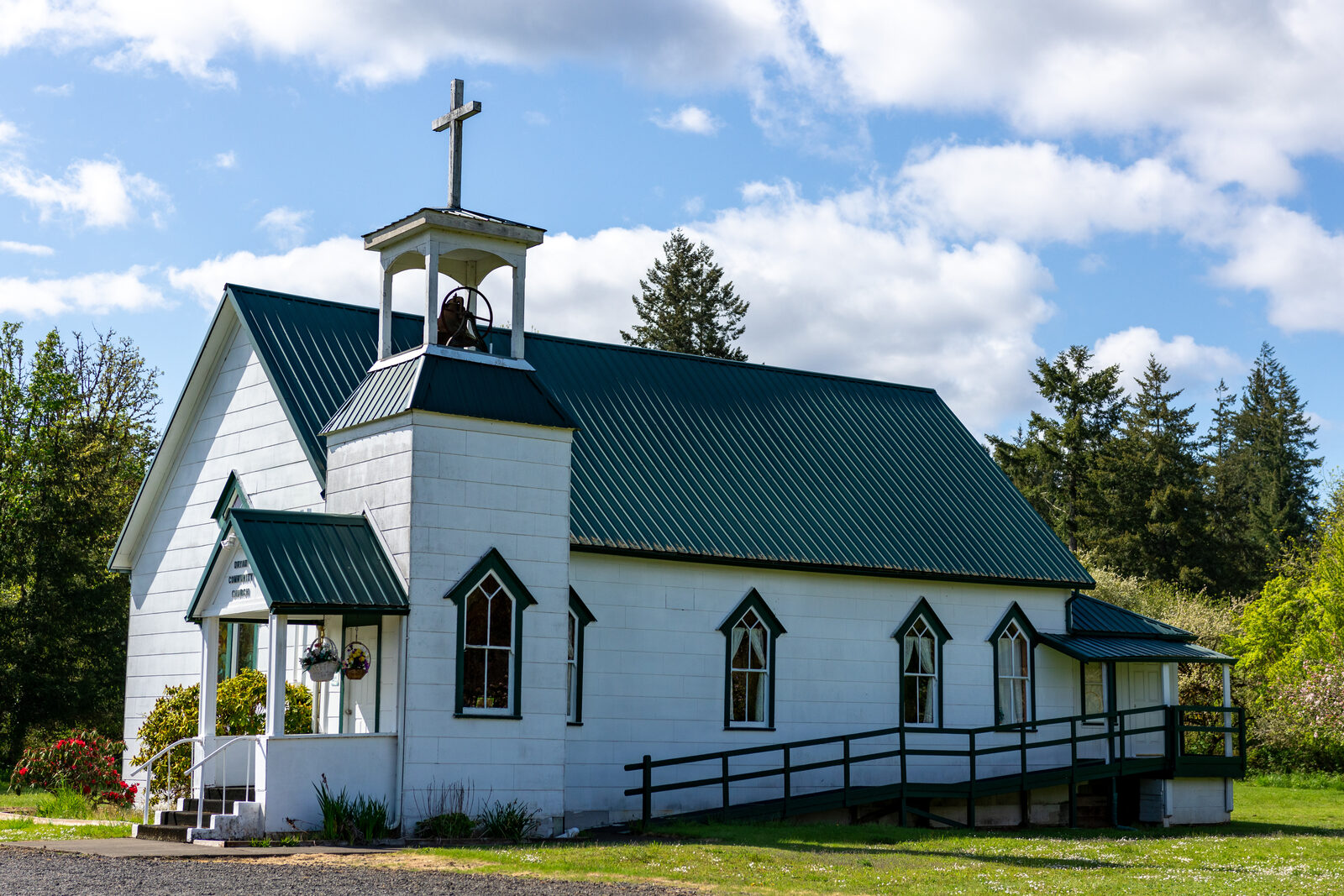 The historic church the new rooms adjoin