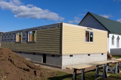 Siding going on the new addition