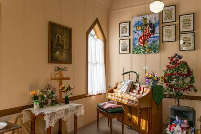 A corner of the sanctuary